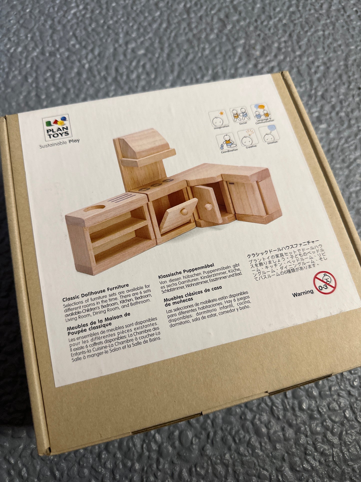 Keuken Plantoys houten poppenhuis meubels