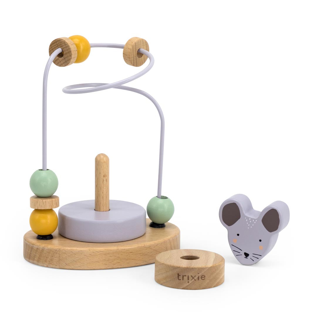 Houten kralenframe - Mrs. Mouse