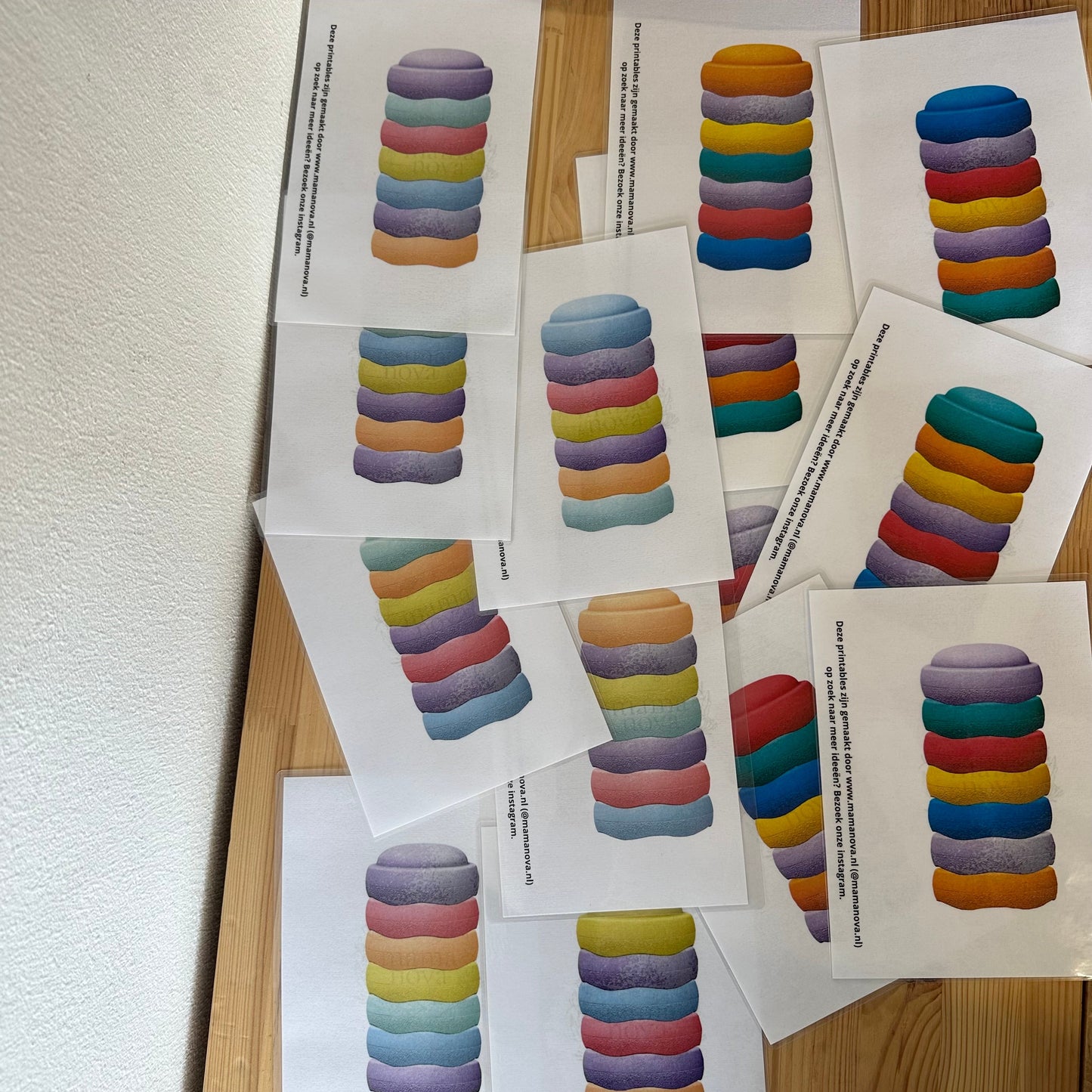 Stapelstein kleuren stapelspel 1.0 met Purple Fusion | geprint & gelamineerd