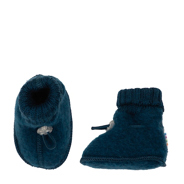Slofjes wol fleece - Dark Turquoise