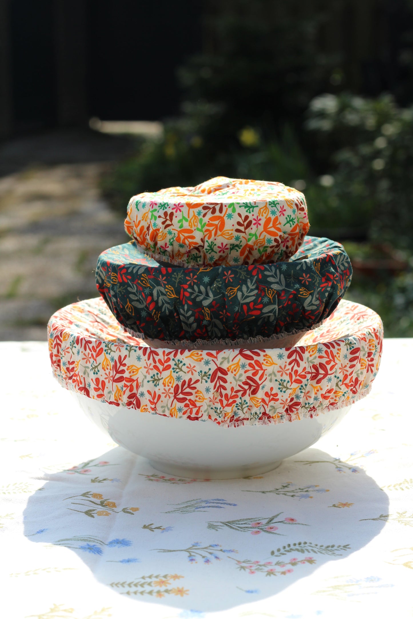 Tess & Tobi | bowl covers | set van 3 | SillyGoose| Blaadjes