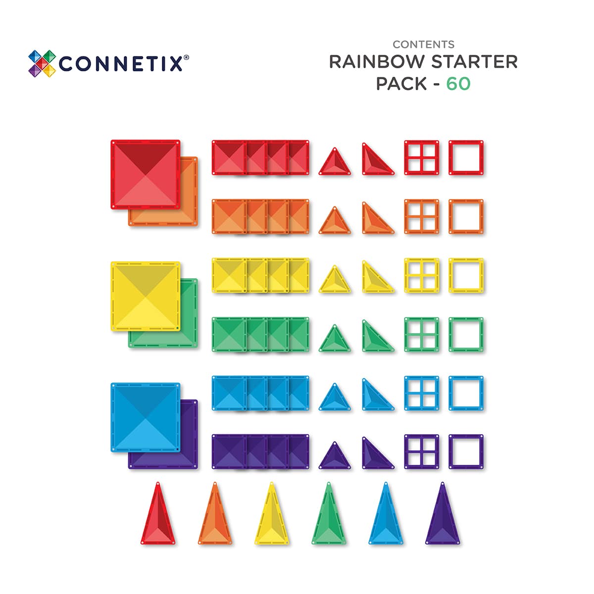 Starter pack - regenboog - 60 stuks