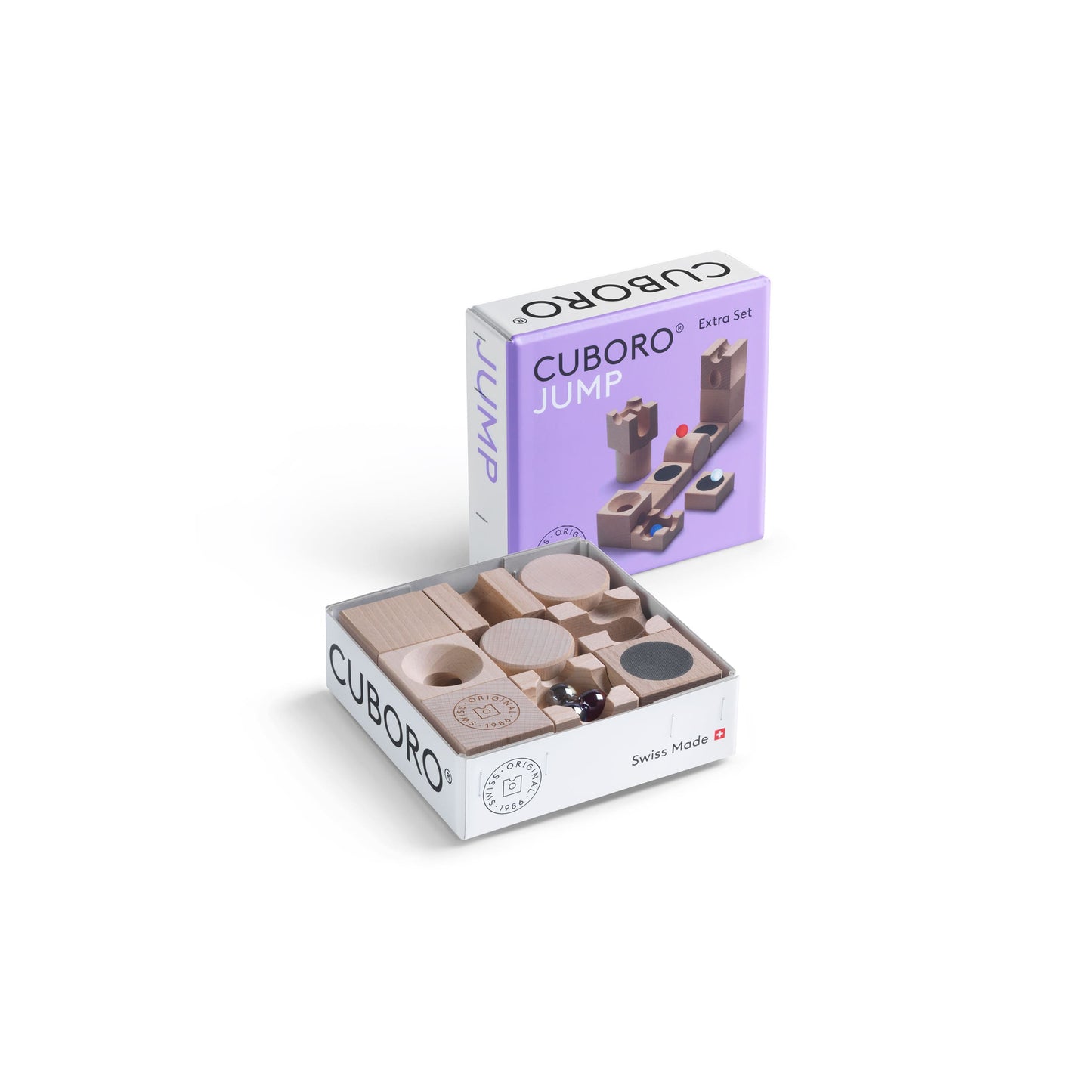 Cuboro houten knikkerbaan uitbreiding - Jump