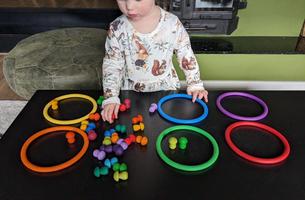 Speelringen 6 stuks - regenboog