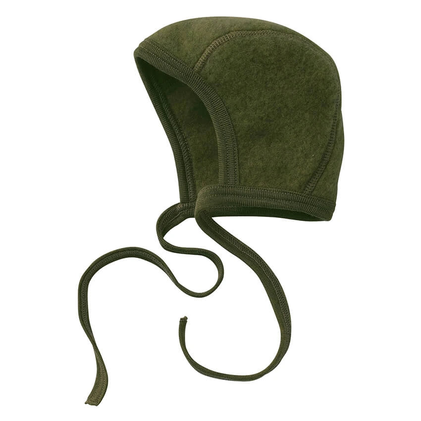 Engel mutsje wol fleece reed melange