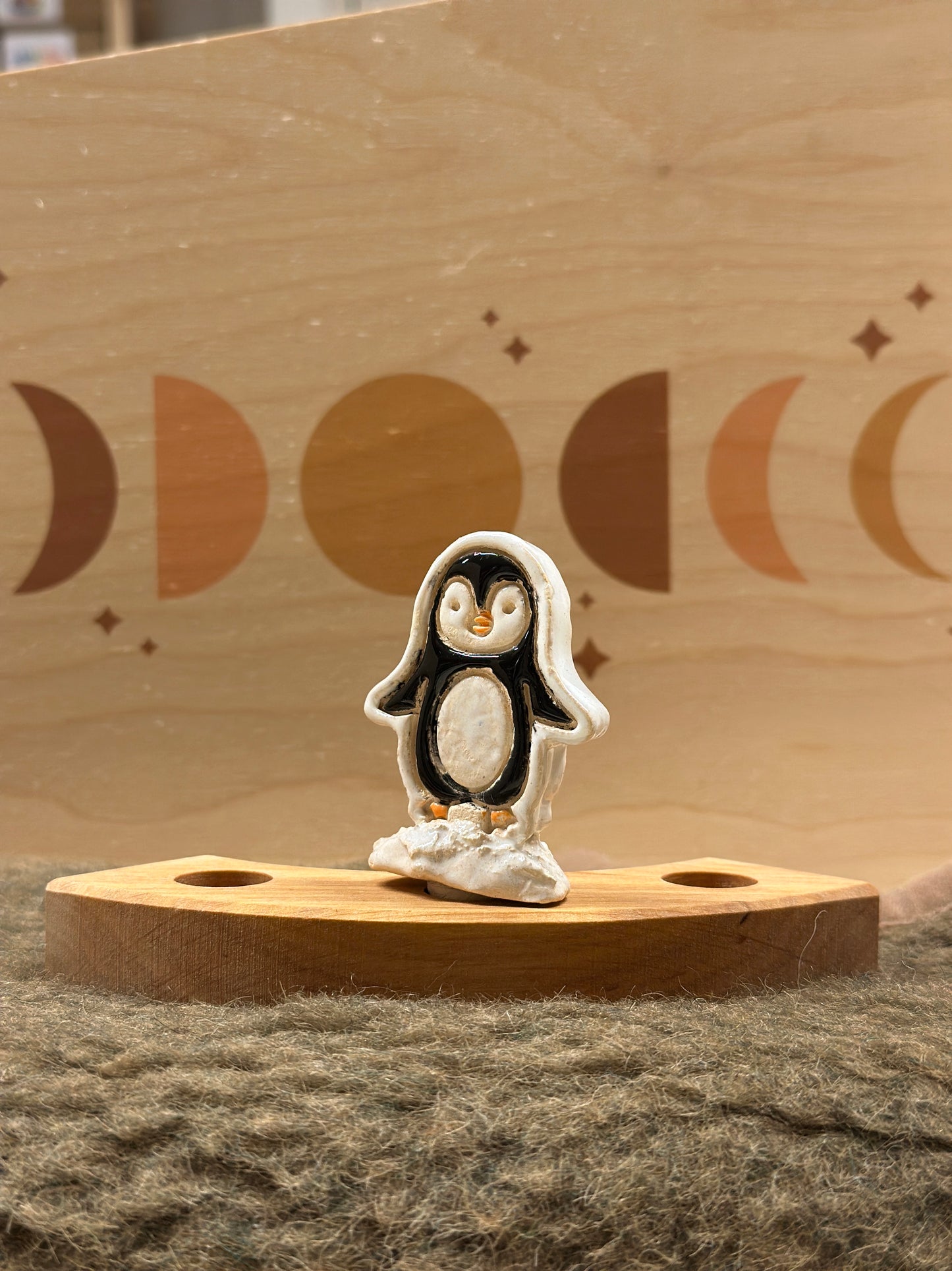 Keramieken steker - pinguin