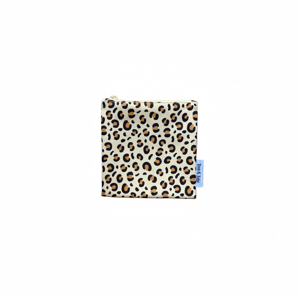 Wasbaar snackzakje | Panter | 14x14cm