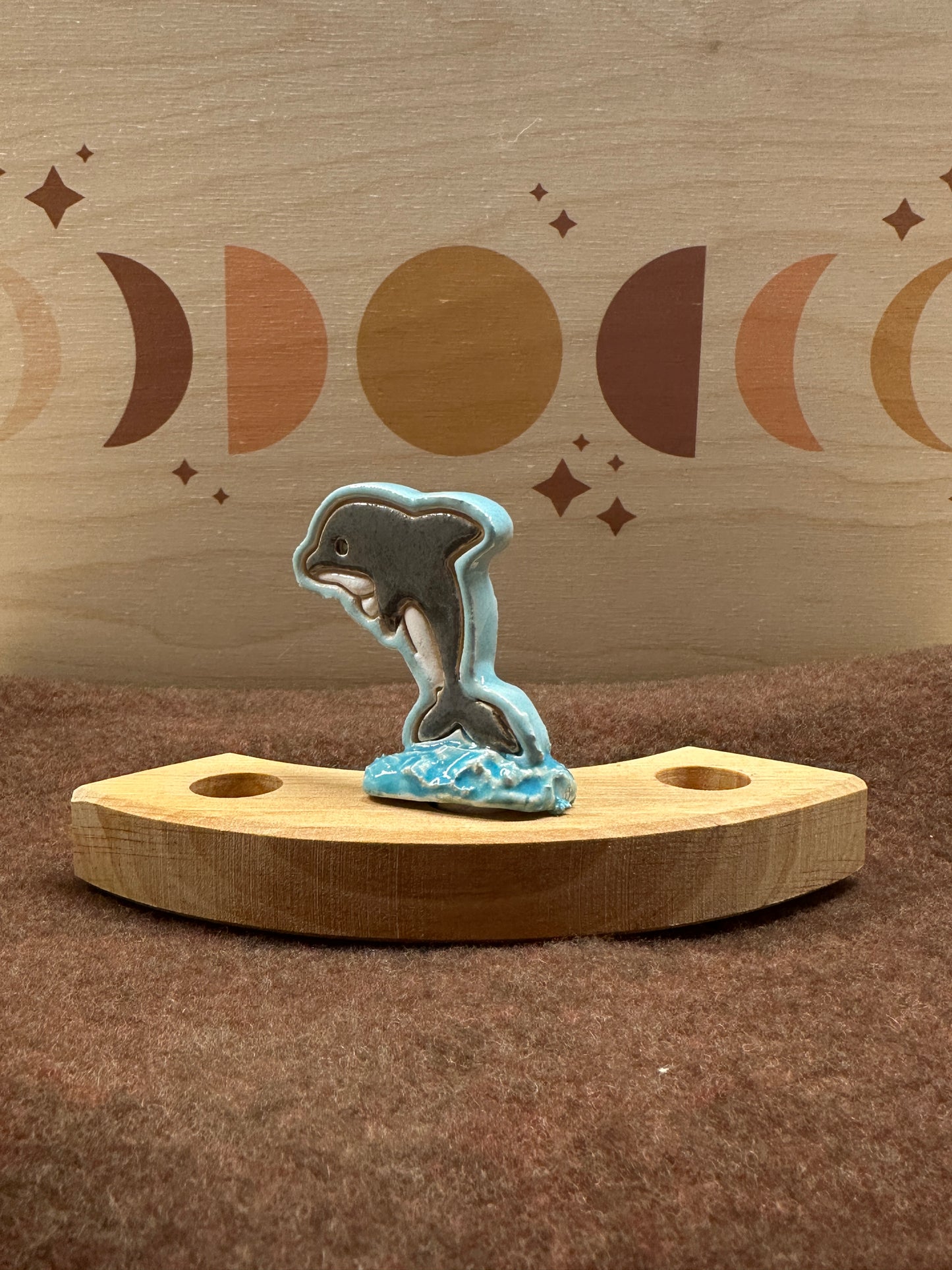 Keramieken steker - dolfijn