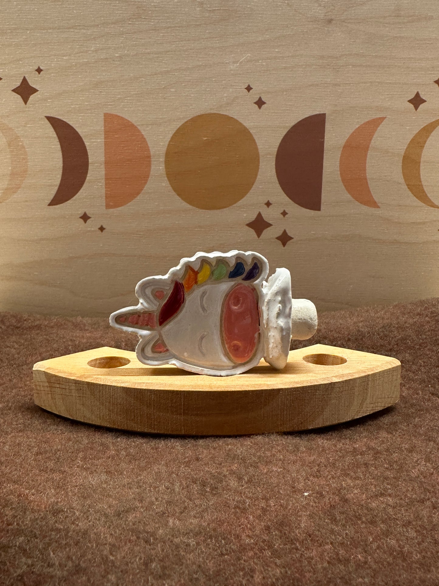 Keramieken steker - eenhoorn