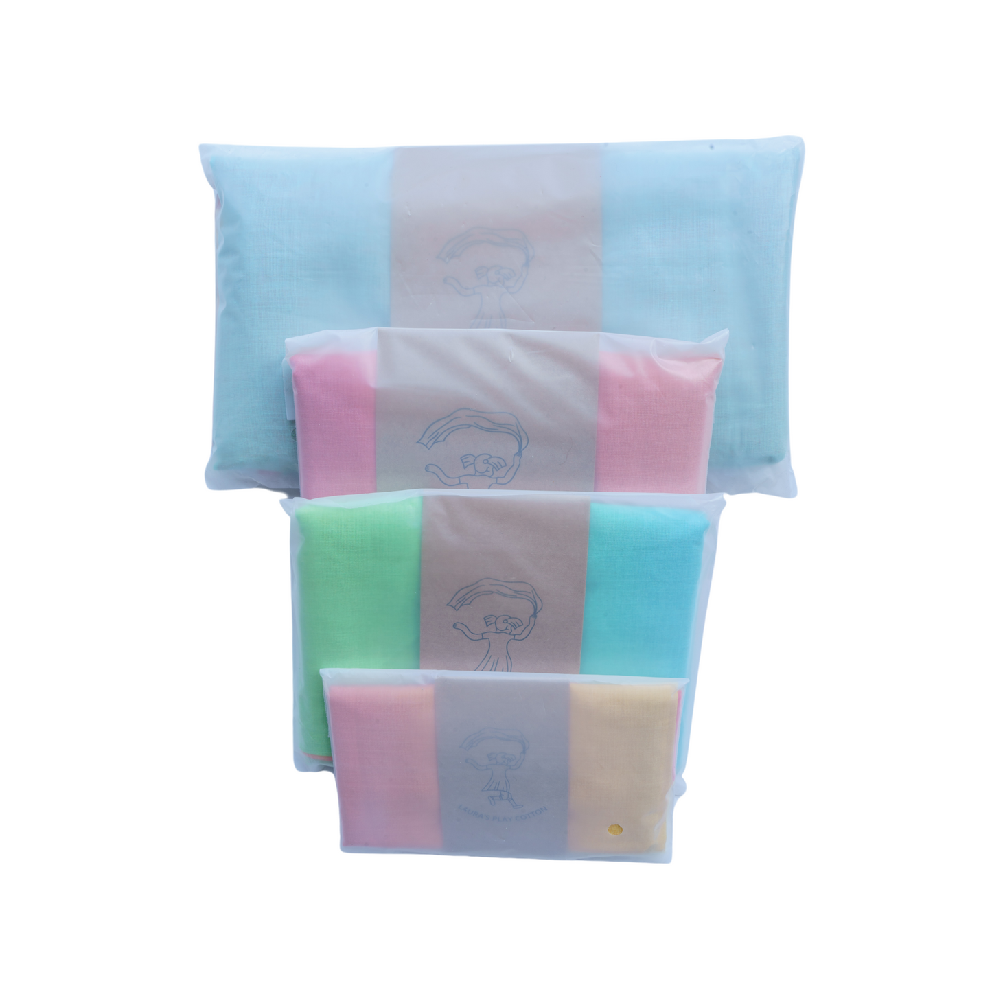 Speeldoek - Pastel regenboog - 90 x 90 cm