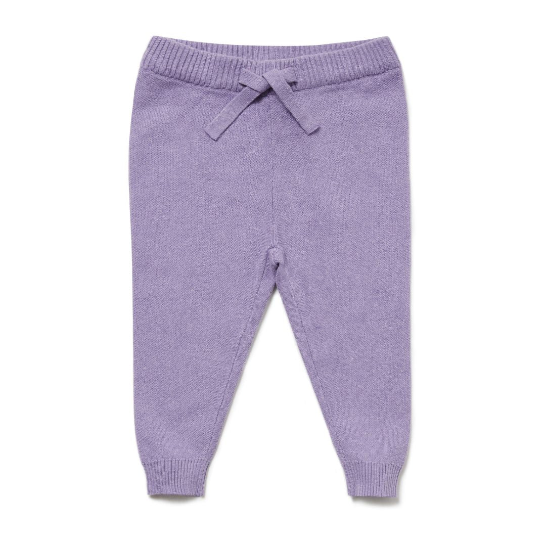 Broekje - katoen/linnen - paars