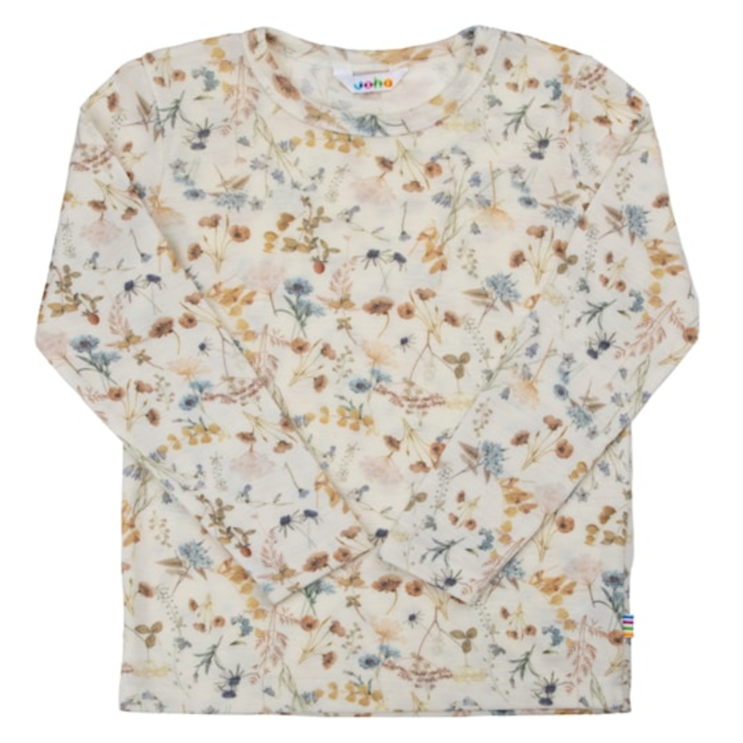 Wollen shirt LM - bloemen