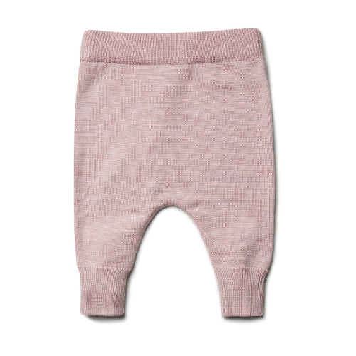 Broekje rib - Wol Zijde - Blush