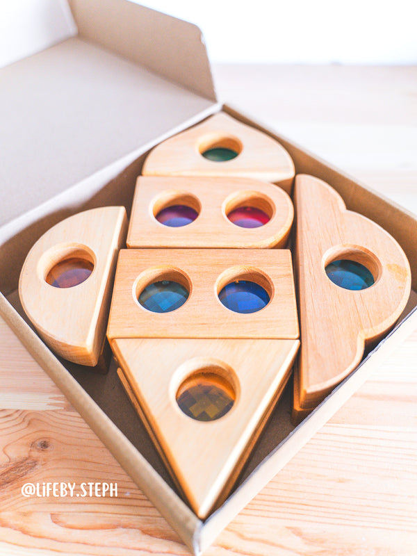 Venster Blokken - naturel - 12 stuks