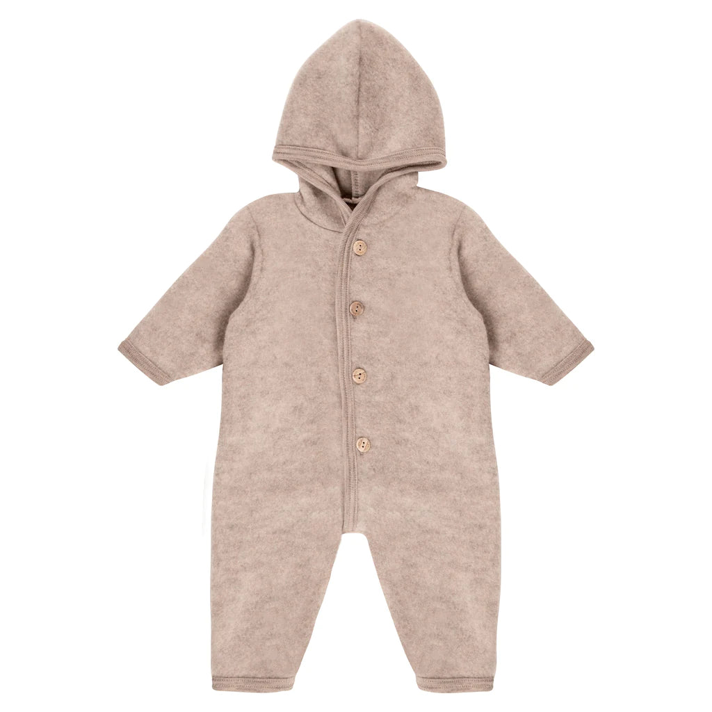 Overall wol fleece zand