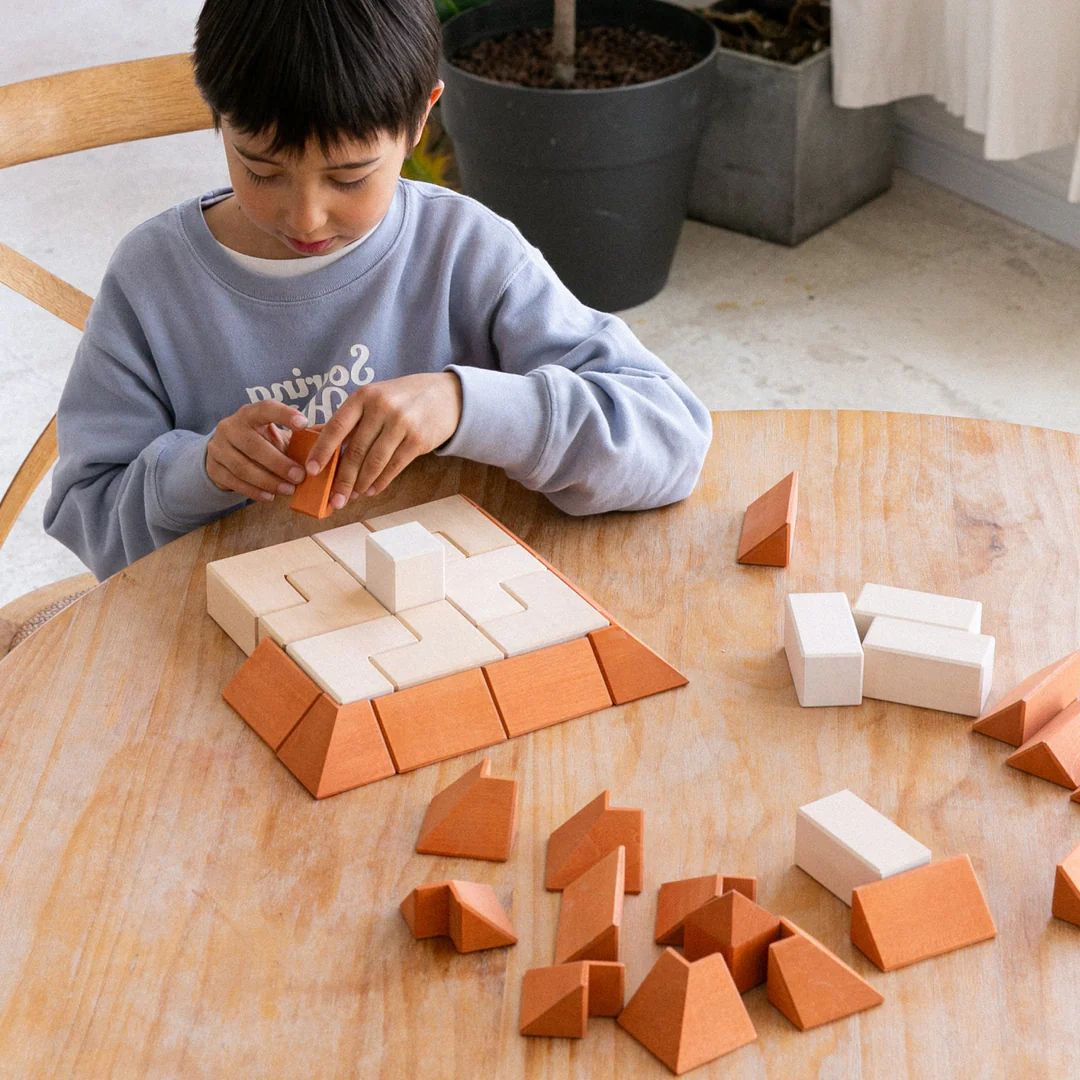 Houten Blokken set - Piramide