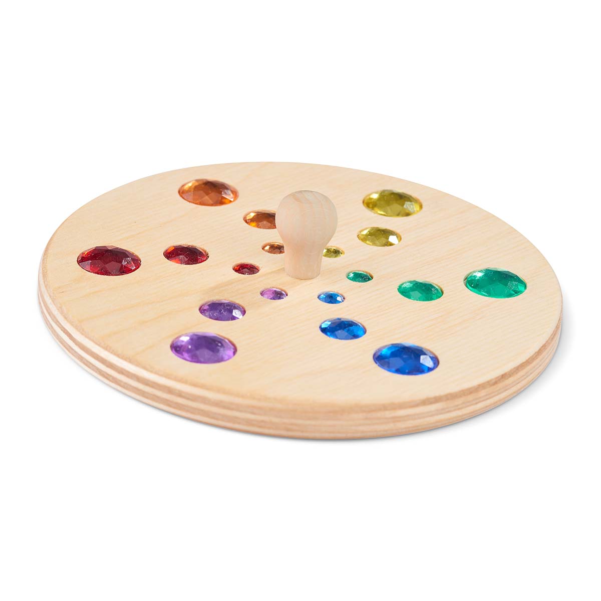 Houten fantasie glitter tol