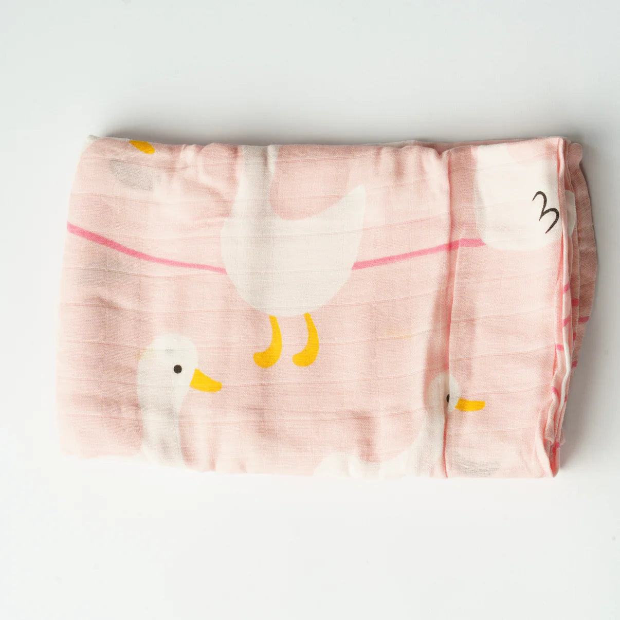 Hydrofiele doek XL | Roze met ganzen