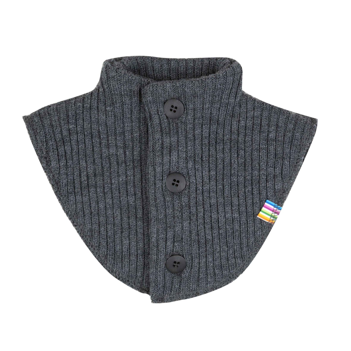 Colsjaal wol rib - Antraciet