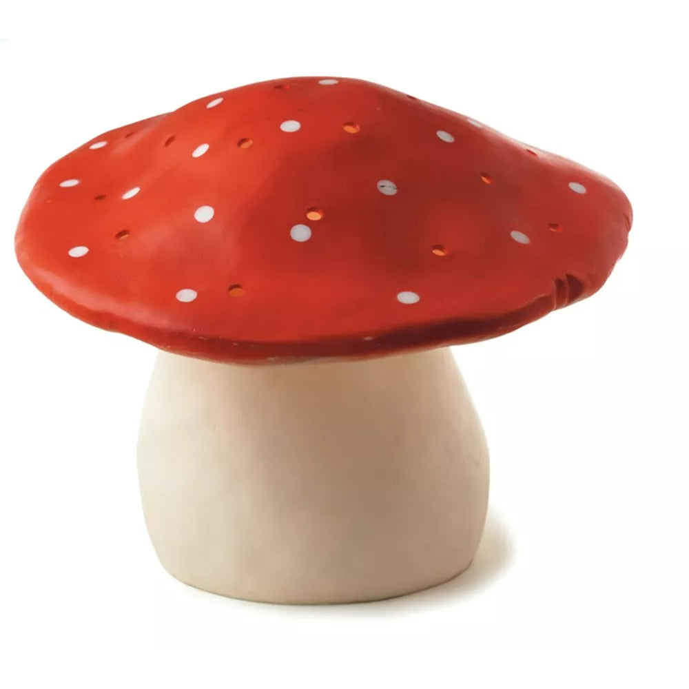 Vintage Paddestoel Lamp - Rood - 29x30 cm