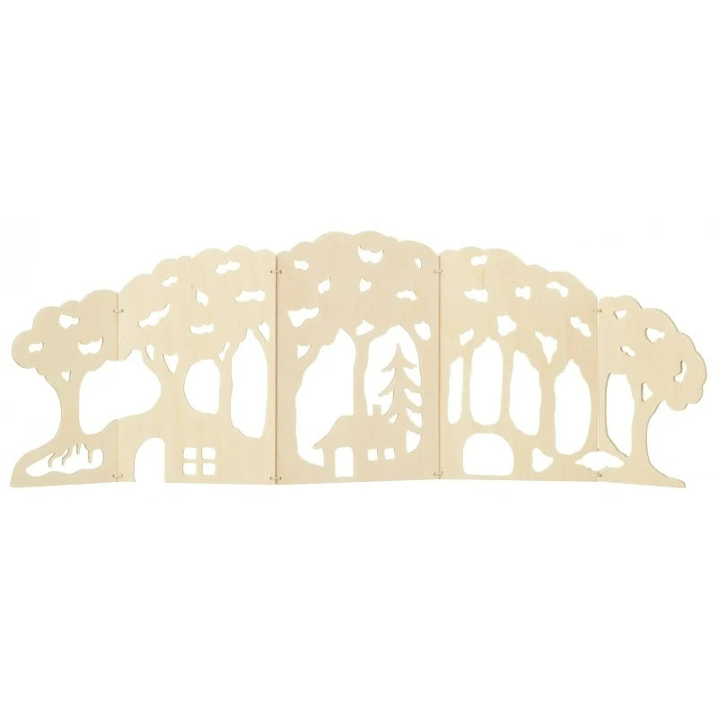 Seizoenstafel decoratie - Houten bosrand klein