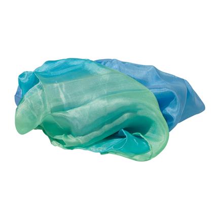 Sarah's Silks | speelzijde | 90x90cm | zee