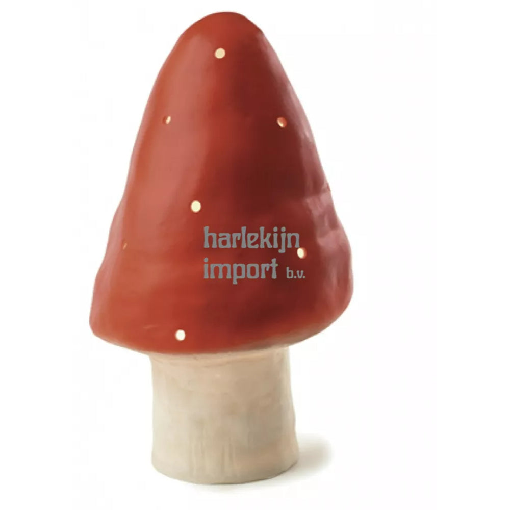 Vintage Paddenstoel Lamp - Rood - 15x28 cm
