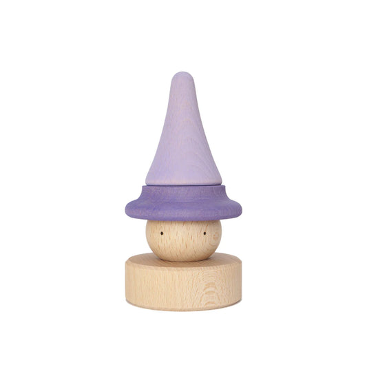 Houten Stapel Hoedjes - Violet