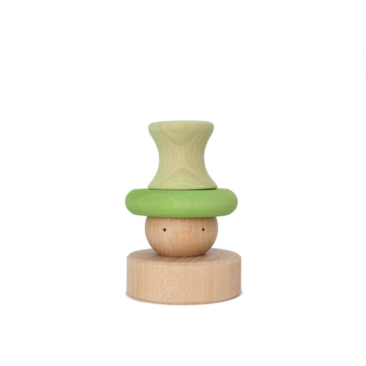 Houten Stapel Hoedjes – Groen