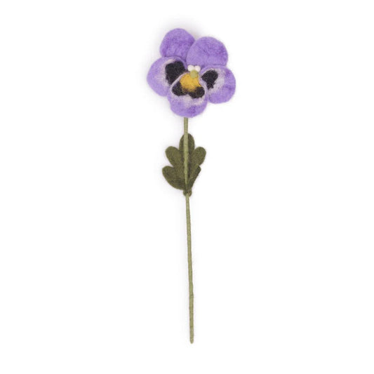 Bloem van wolvilt - Viooltje - Lila