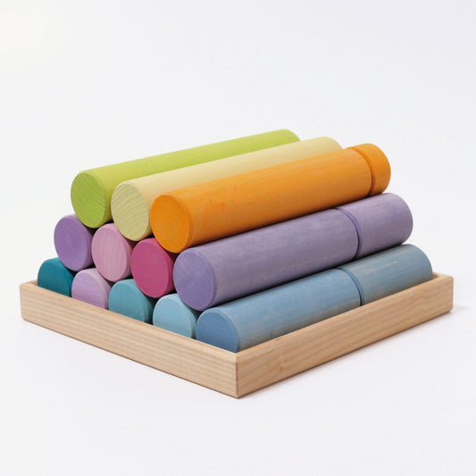 Stapelspel grote pastel rollers