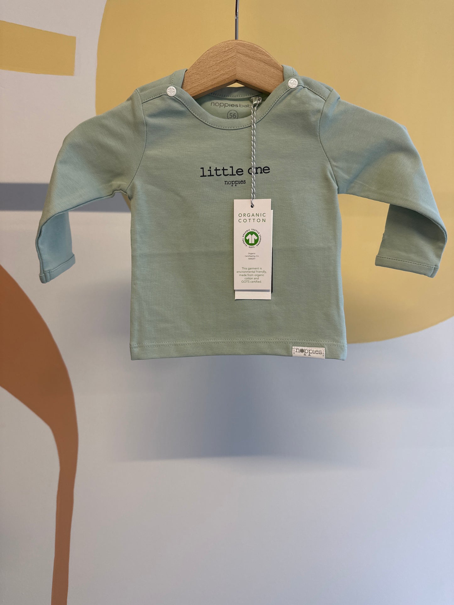 T-shirt Noppies zacht groen (biologisch katoen)