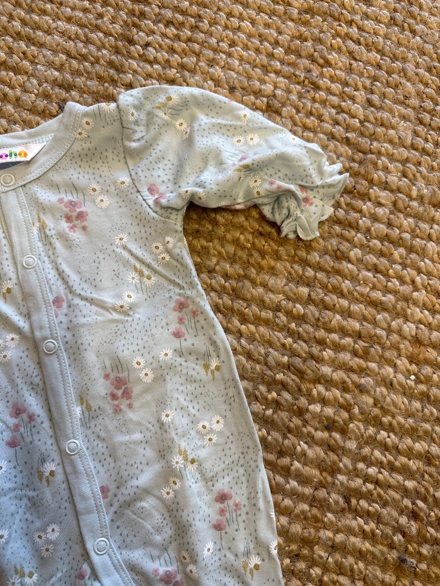 Boxpakje - mint met bloemen - bamboe - maat 50