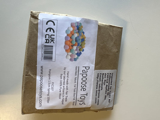 Papoose Toys wol vilt balletjes 1.5cm - 100 stuks ‘lente’