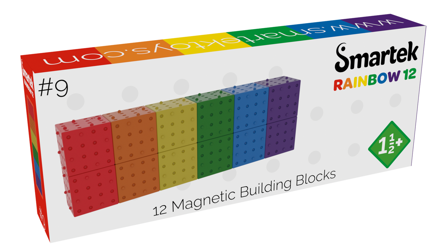 Magnetische Bouwblokken Regenboog 12 stuks