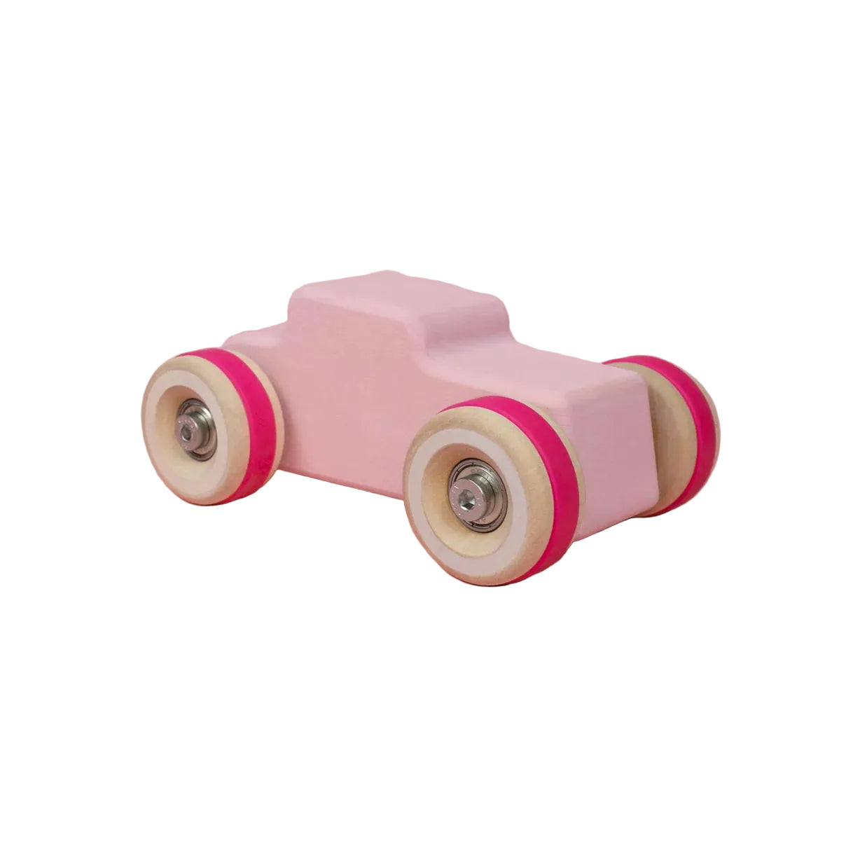 Chunkies No. 04 - Houten Roze Speelgoedauto - The Hot Rod