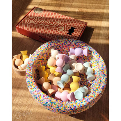 Sweets - Houten Stapelspel - Pastel - 33 stuks