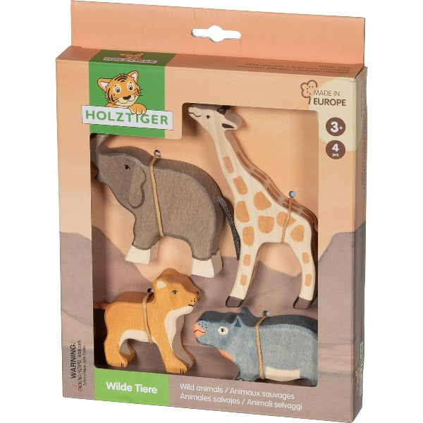 Houten dieren - Set - Wilde dieren