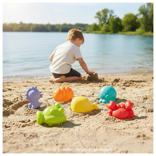 Zand vormpjes van Bioplastic - 6 stuks