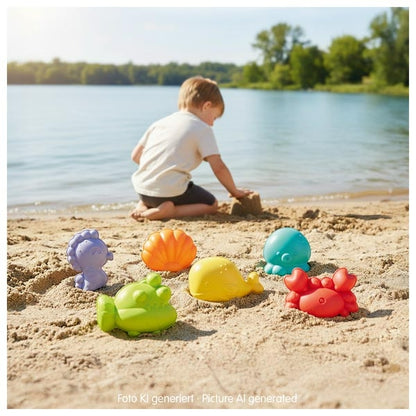 Zand vormpjes van Bioplastic - 6 stuks