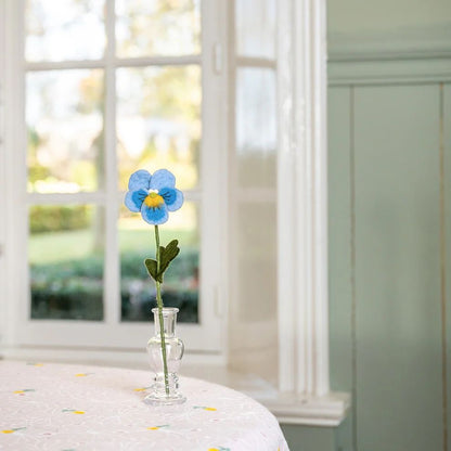 Bloem van wolvilt - Viooltje - Blauw