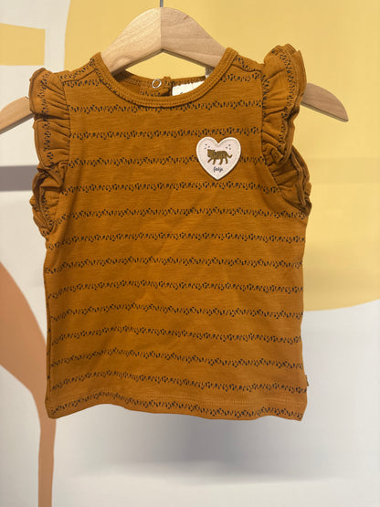 T-shirt korte mouw Feetje met tijger (biologisch katoen)