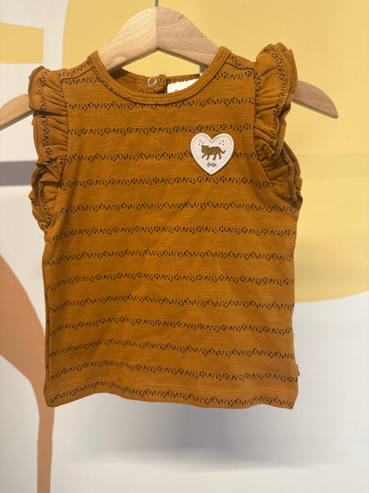 T-shirt korte mouw Feetje met tijger (biologisch katoen)