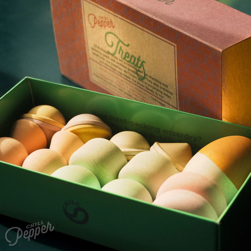 Treats - Houten Stapel- en Tolspel - Pastel - 13 stuks