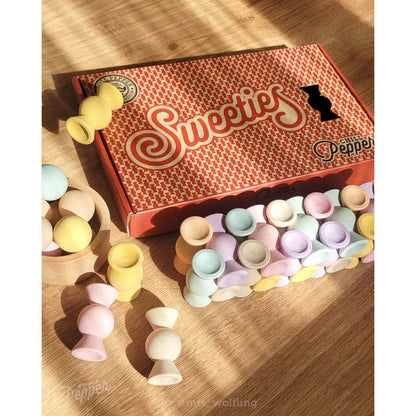 Sweets - Houten Stapelspel - Pastel - 33 stuks