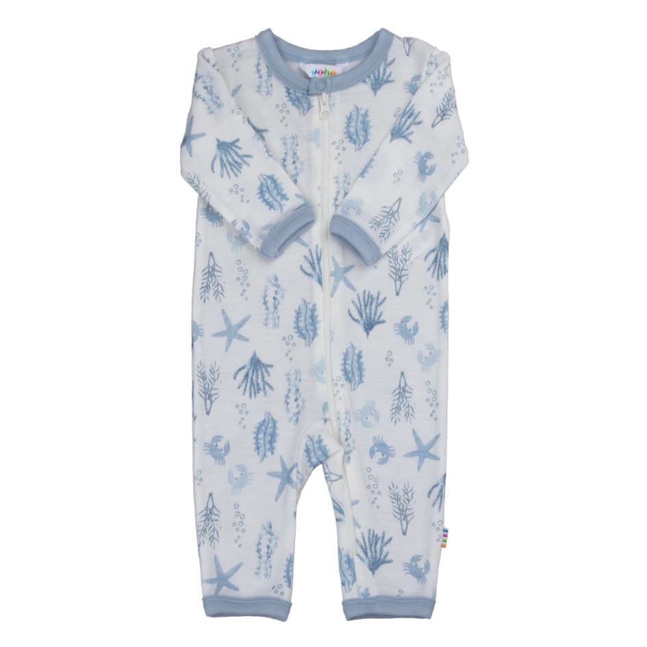 Joha boxpakje met rits | lichtblauw oceaan | wol