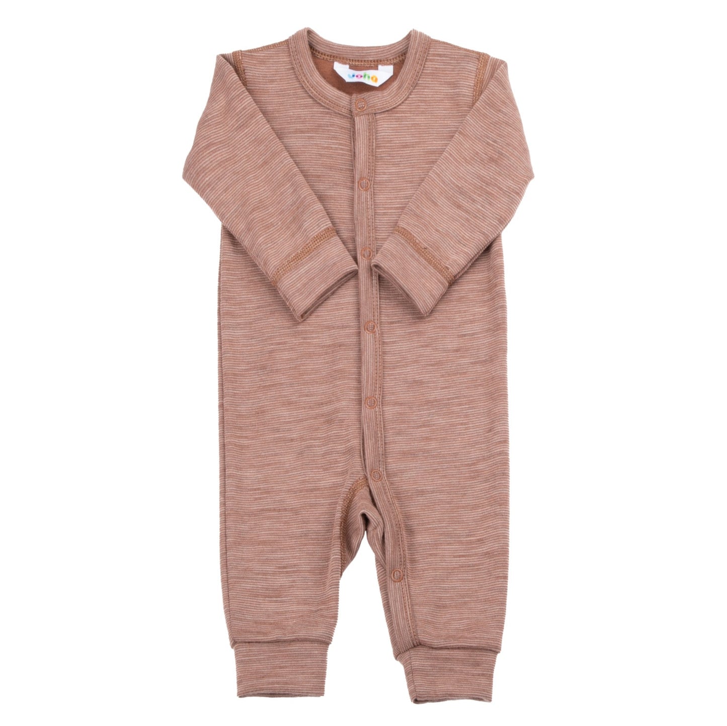 Joha boxpakje | roestbruin lichte strepen | wol