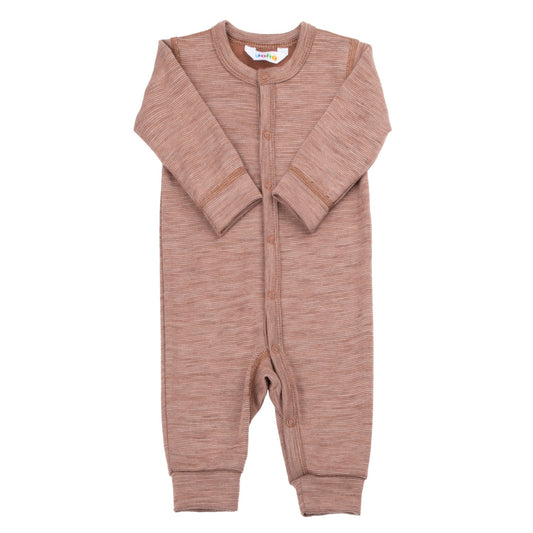 Joha boxpakje | roestbruin lichte strepen | wol