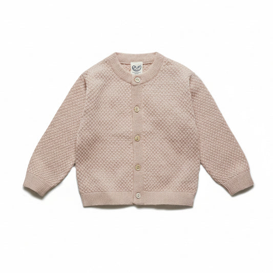 Vestje popcorn - katoen/zijde - lichtroze