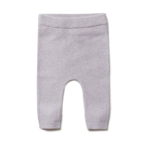 Broekje gebreid - katoen/zijde - lavendel